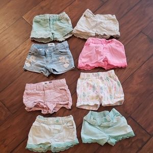 8 pair of 3t girls shorts
